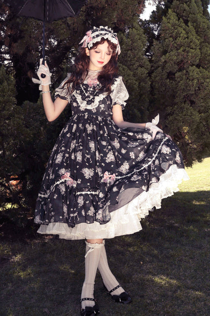 Lolita Dress - Daydream Rose, 3 Colors, Sweet Style, Bow Detail, Lace Trim - additional product view 23
