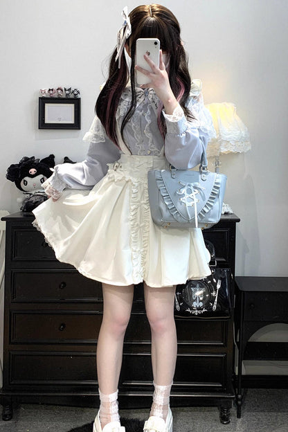 Lolita Dress - Dolls Only, 4 Colors, Bow Detail, Lace Trim, Ruffled - additional product view 7