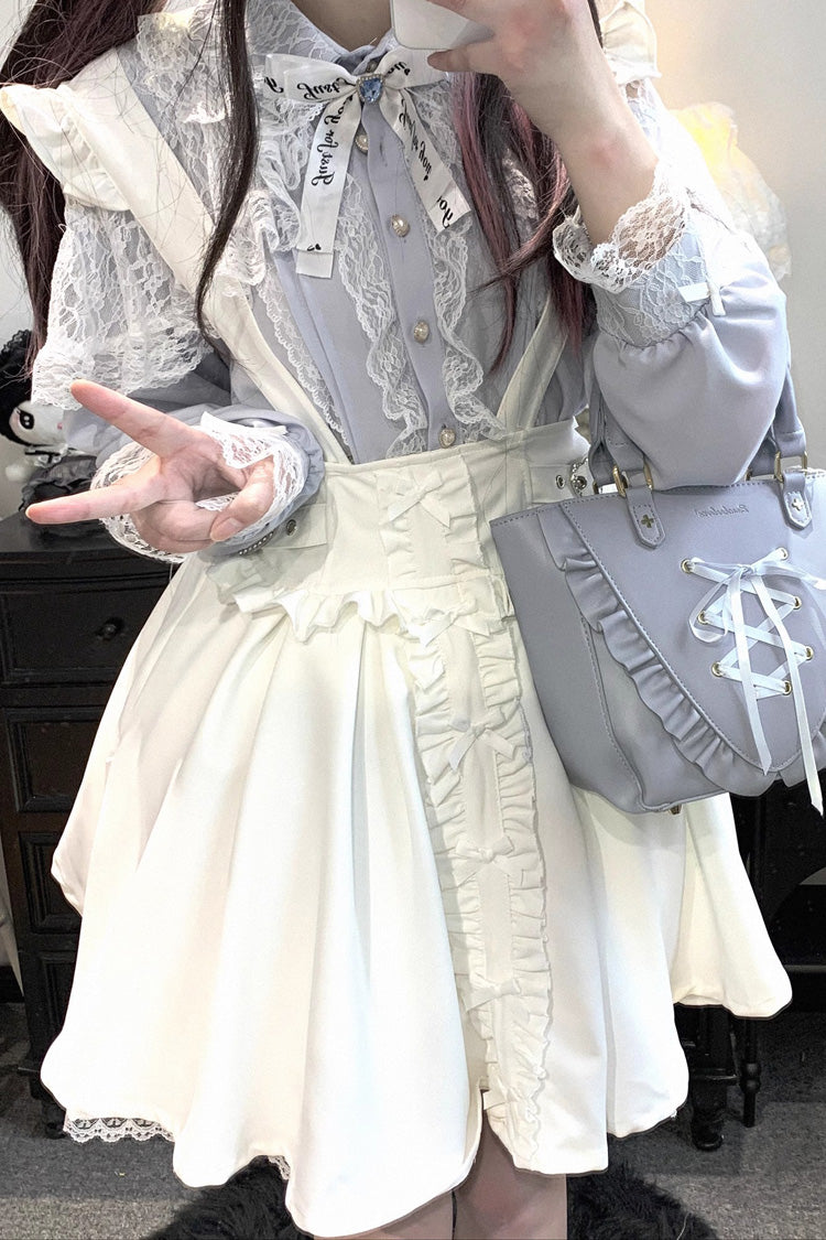 Lolita Dress - Dolls Only, 4 Colors, Bow Detail, Lace Trim, Ruffled - additional product view 9