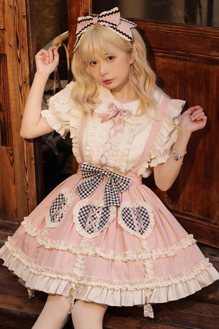 Lolita Dress - Dorothy Heart, Pink, Sweet Style, Bow Detail, Ruffled - additional product view 2