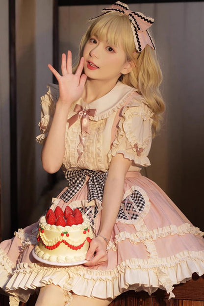 Lolita Dress - Dorothy Heart, Pink, Sweet Style, Bow Detail, Ruffled - additional product view 3