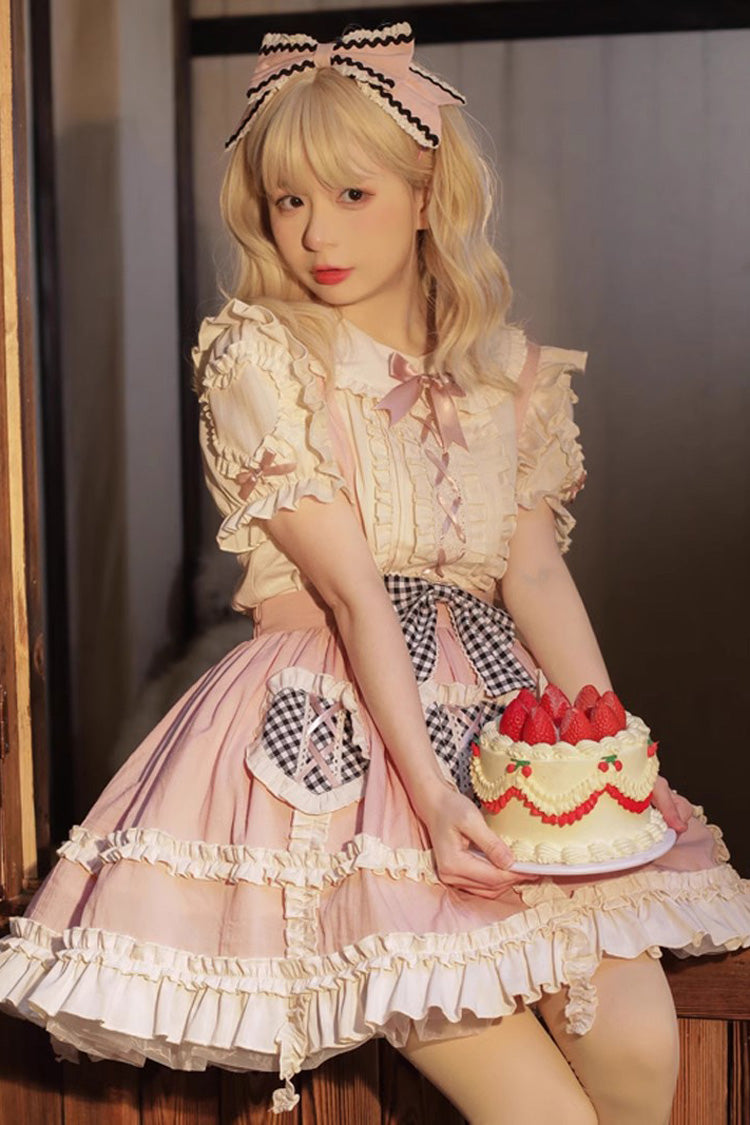 Lolita Dress - Dorothy Heart, Pink, Sweet Style, Bow Detail, Ruffled - additional product view 4