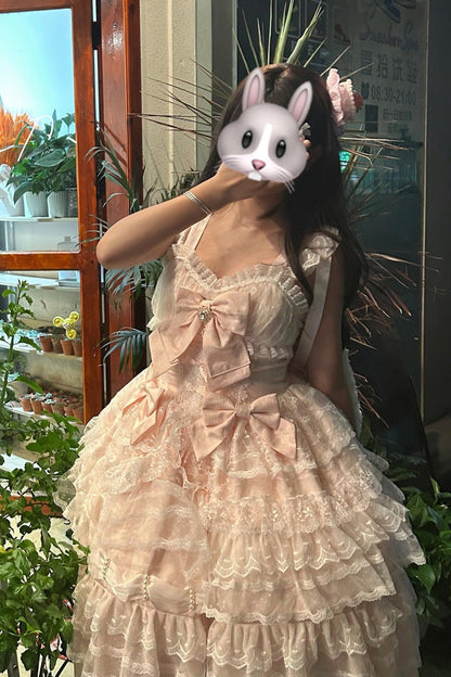 Lolita Dress - Dream Prologue, Pink, Sweet Style, Bow Detail, Lace Trim - additional product view 4