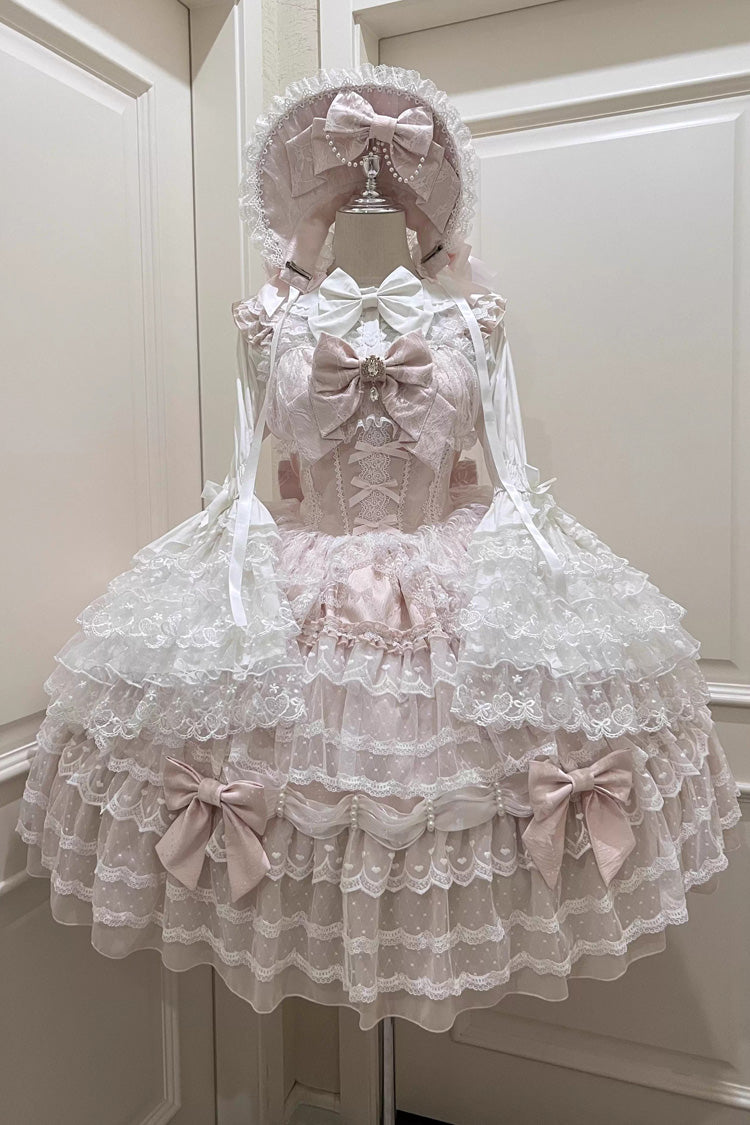 Lolita Dress - Dream Prologue, Pink, Sweet Style, Bow Detail, Lace Trim - main product image