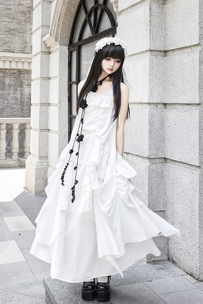 Lolita Dress - Dream, White, Ruffled, Gothic Style - Tea Party Dress - additional product view 2