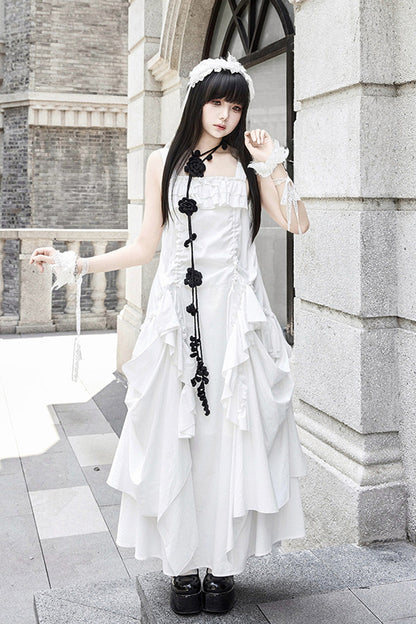 Lolita Dress - Dream, White, Ruffled, Gothic Style - Tea Party Dress - additional product view 4