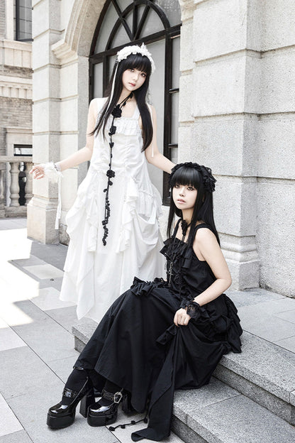 Lolita Dress - Dream, White, Ruffled, Gothic Style - Tea Party Dress - additional product view 7