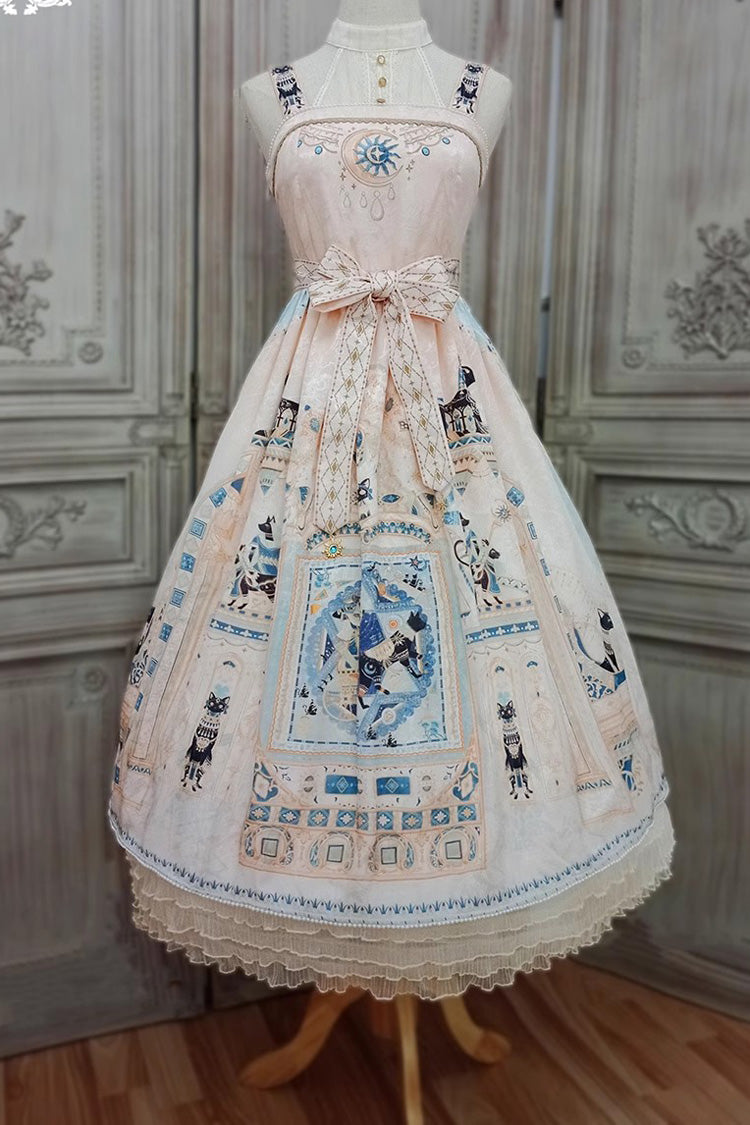 Lolita Dress - Dusk Best Egyptian Style Print, 3 Colors, Lace Trim, Ruffled, Printed - additional product view 19