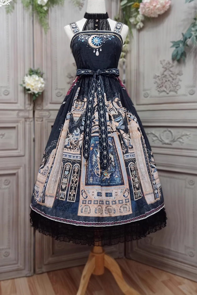Lolita Dress - Dusk Best Egyptian Style Print, 3 Colors, Lace Trim, Ruffled, Printed - additional product view 21