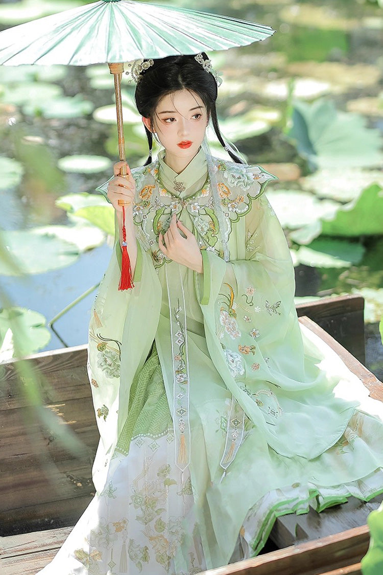 Lolita Dress - Emerald Fantasy, Green, Printed, Embroidered, Long Sleeves - additional product view 2
