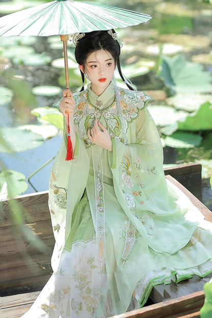Lolita Dress - Emerald Fantasy, Green, Printed, Embroidered, Long Sleeves - additional product view 2