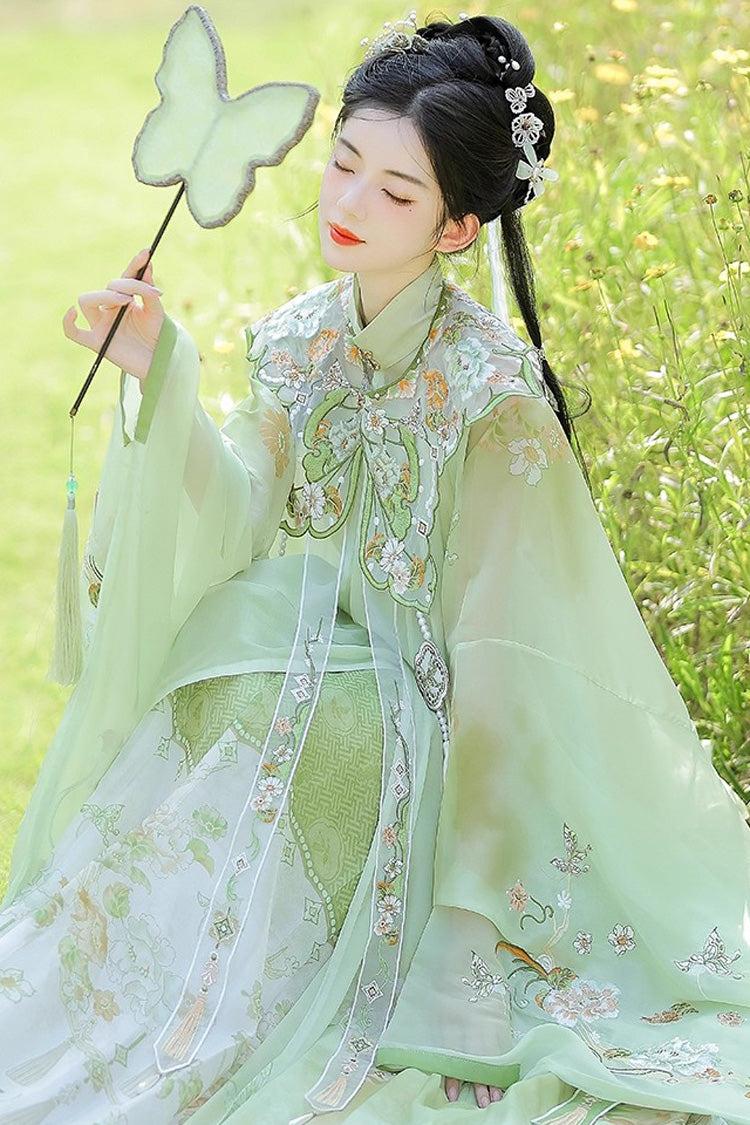 Lolita Dress - Emerald Fantasy, Green, Printed, Embroidered, Long Sleeves - additional product view 5