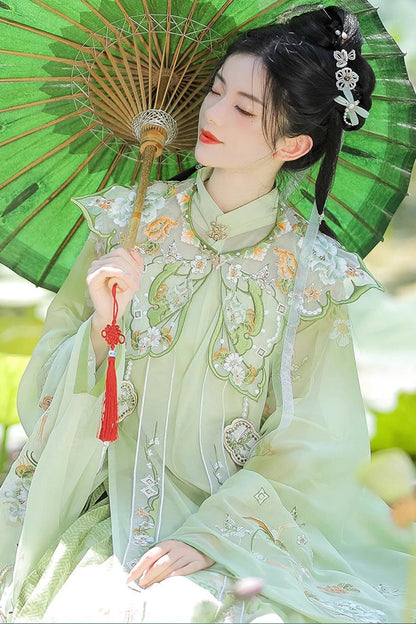 Lolita Dress - Emerald Fantasy, Green, Printed, Embroidered, Long Sleeves - additional product view 6