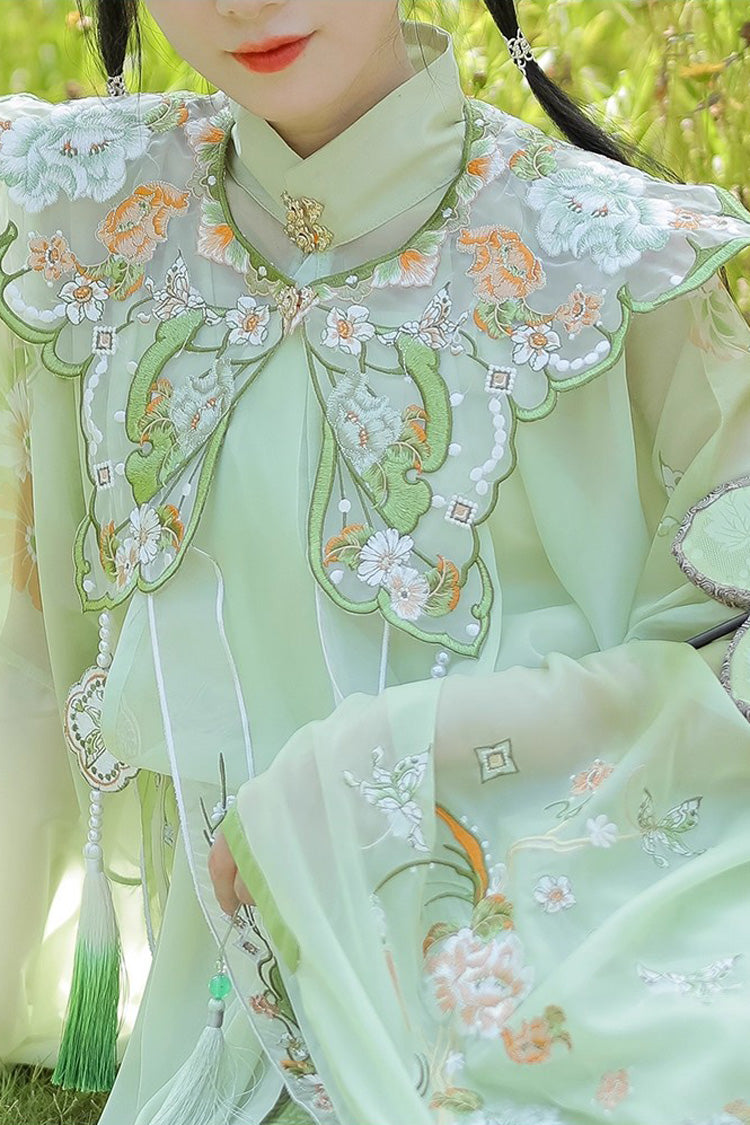 Lolita Dress - Emerald Fantasy, Green, Printed, Embroidered, Long Sleeves - additional product view 8