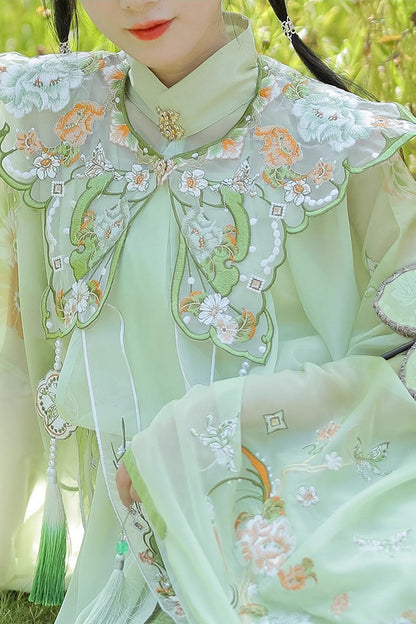 Lolita Dress - Emerald Fantasy, Green, Printed, Embroidered, Long Sleeves - additional product view 8