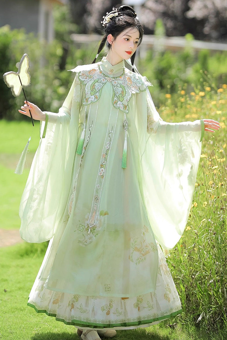Lolita Dress - Emerald Fantasy, Green, Printed, Embroidered, Long Sleeves - main product image