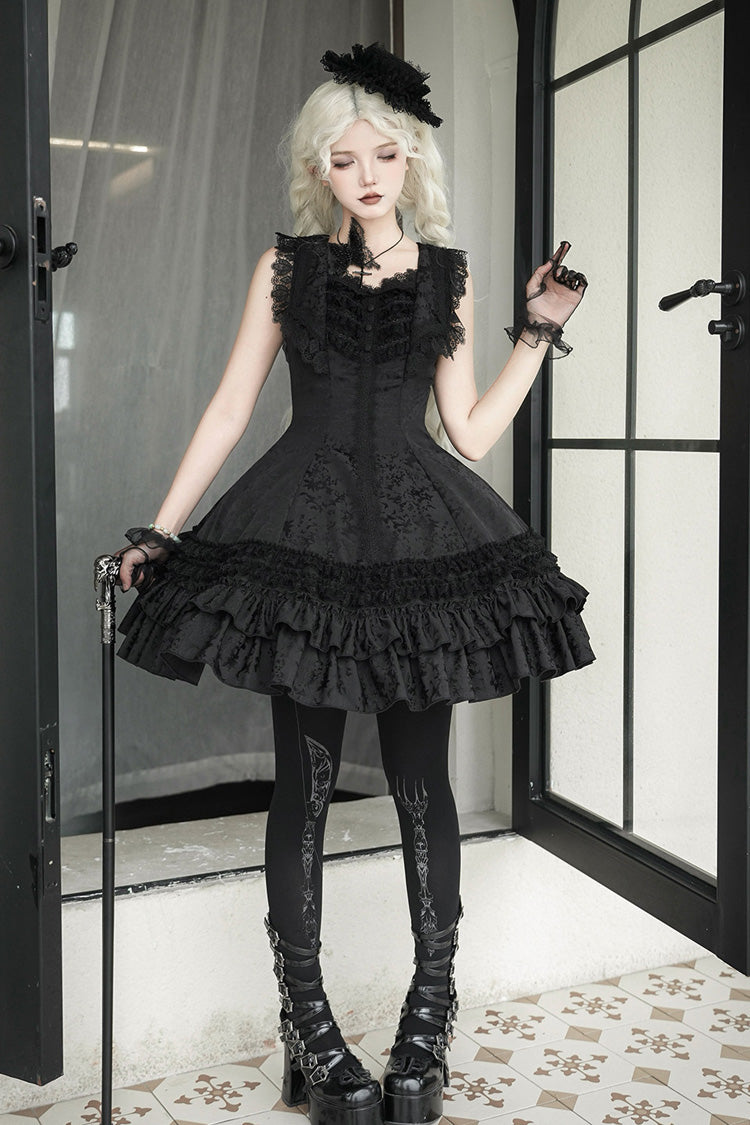 Lolita Dress - Escape, 3 Colors, Striped, Ruffled, Printed - Kawaii Statement Dress - additional product view 2