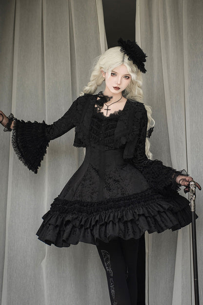 Lolita Dress - Escape, 3 Colors, Striped, Ruffled, Printed - Kawaii Statement Dress - additional product view 3