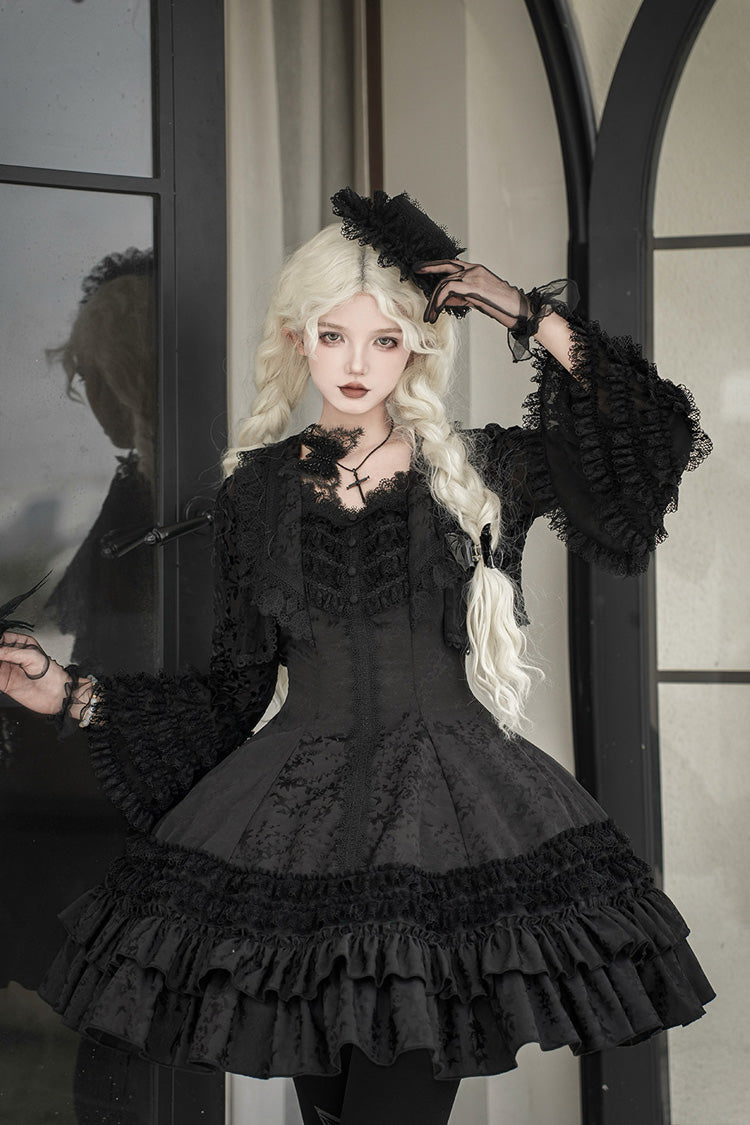 Lolita Dress - Escape, 3 Colors, Striped, Ruffled, Printed - Kawaii Statement Dress - additional product view 4