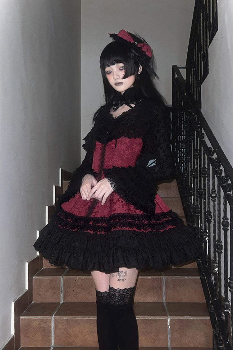 Lolita Dress - Escape, 3 Colors, Striped, Ruffled, Printed - Kawaii Statement Dress - additional product view 5