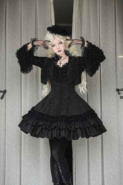 Lolita Dress - Escape, 3 Colors, Striped, Ruffled, Printed - Kawaii Statement Dress - main product image