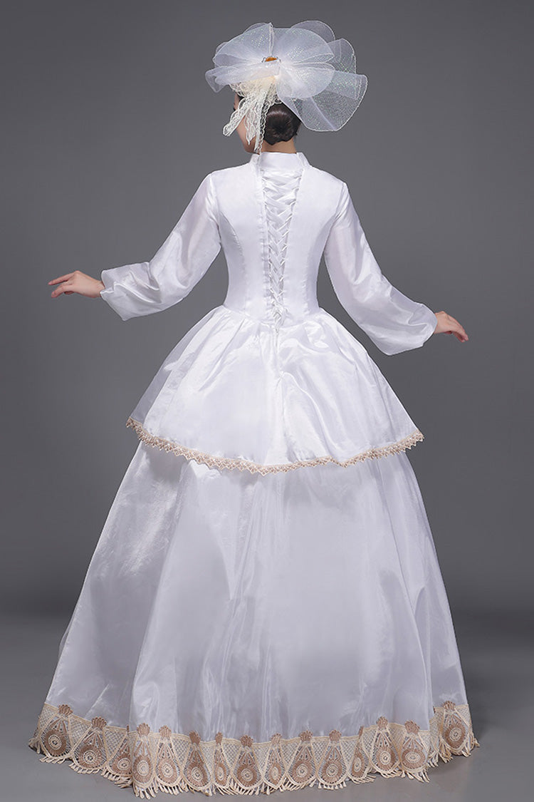 Lolita Dress - European Court, White, Victorian Style, Embroidered, Long Sleeves - additional product view 6