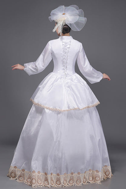 Lolita Dress - European Court, White, Victorian Style, Embroidered, Long Sleeves - additional product view 6