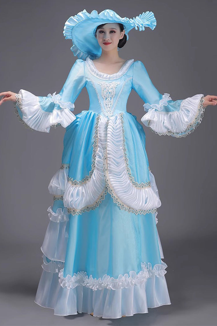 Lolita Dress - European Style, 3 Colors, Classic Style, Victorian Style, Ruffled - S Blue / M Blue / L Blue option