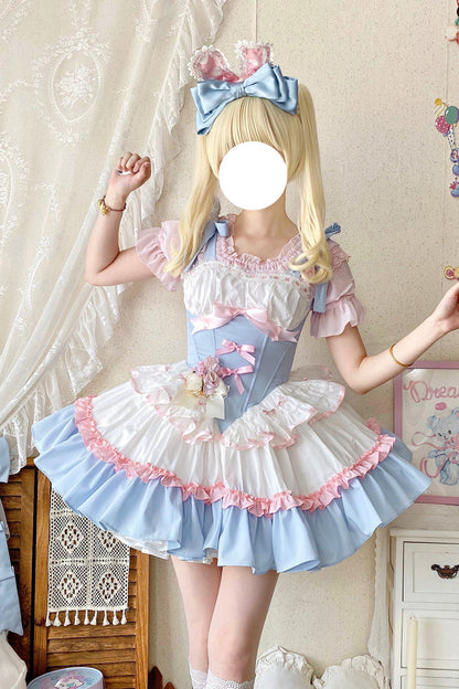 Lolita Dress - Fairy Tale Overture, 3 Colors, Ballet-Inspired Style, Bow Detail, Ruffled - main product image