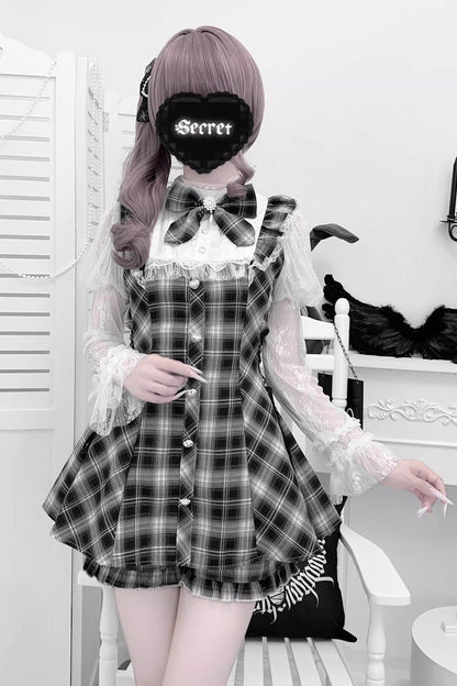 Lolita Dress - Feather Ode, 2 Colors, Stand Collar, Ruffled, Long Sleeves - additional product view 4