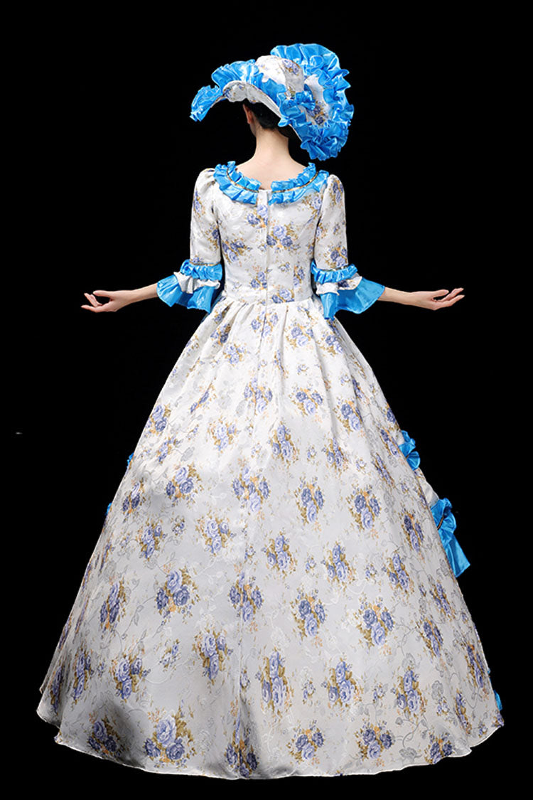 Lolita Dress - Floral Print Half Sleeves, 7 Colors, Ruffled, Printed, Victorian Style - additional product view 9