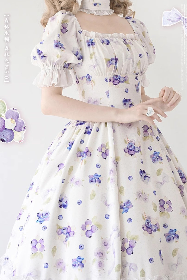 Lolita Dress - Forest Basket, 6 Colors, Lace Trim, Ruffled, Printed - additional product view 16