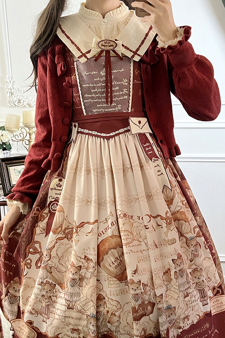 Lolita Dress - Fox Band, Red, Short Version, Long Version, Square Collar - additional product view 15