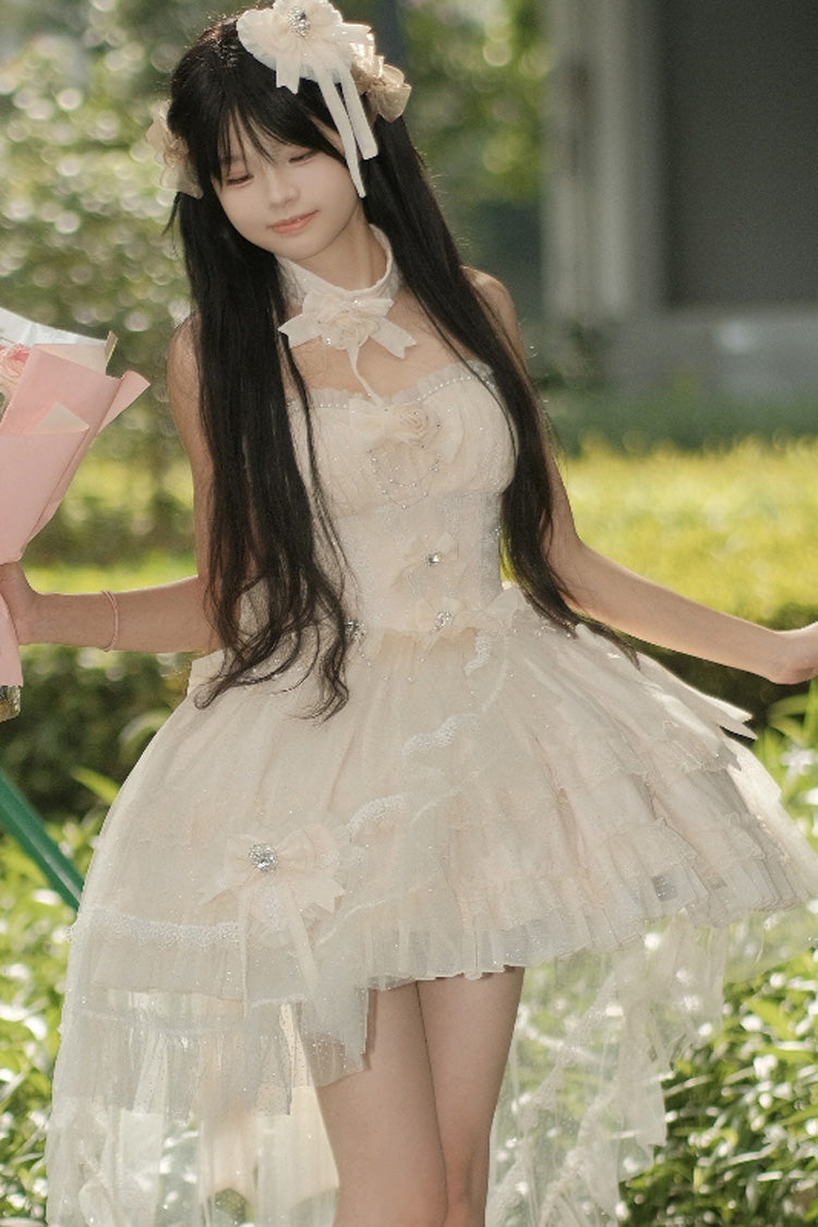 Lolita Dress - Galaxy Flower Language, Ivory, Layered, Sweet Style, Bow Detail - additional product view 3