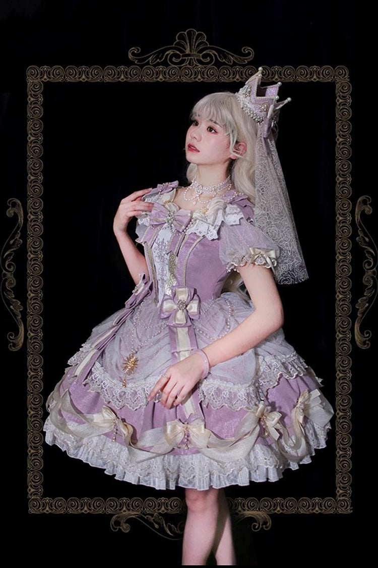 Lolita Dress - Girls' Day, Purple, Ruffled, Layered, Sweet Style - additional product view 2