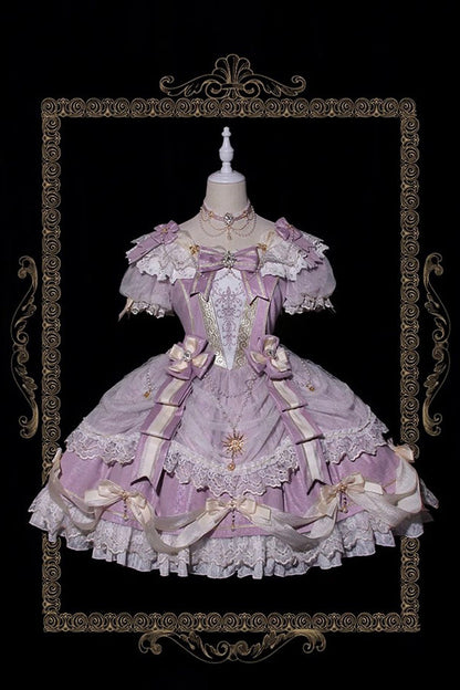 Lolita Dress - Girls' Day, Purple, Ruffled, Layered, Sweet Style - additional product view 3