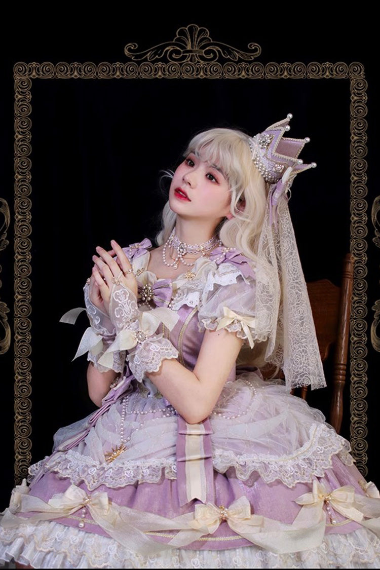 Lolita Dress - Girls' Day, Purple, Ruffled, Layered, Sweet Style - additional product view 4