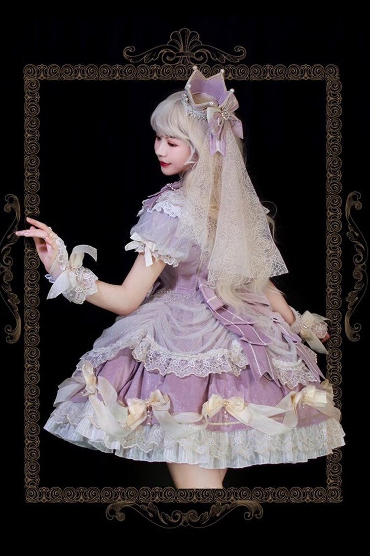 Lolita Dress - Girls' Day, Purple, Ruffled, Layered, Sweet Style - additional product view 5