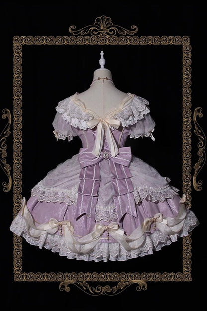 Lolita Dress - Girls' Day, Purple, Ruffled, Layered, Sweet Style - additional product view 8