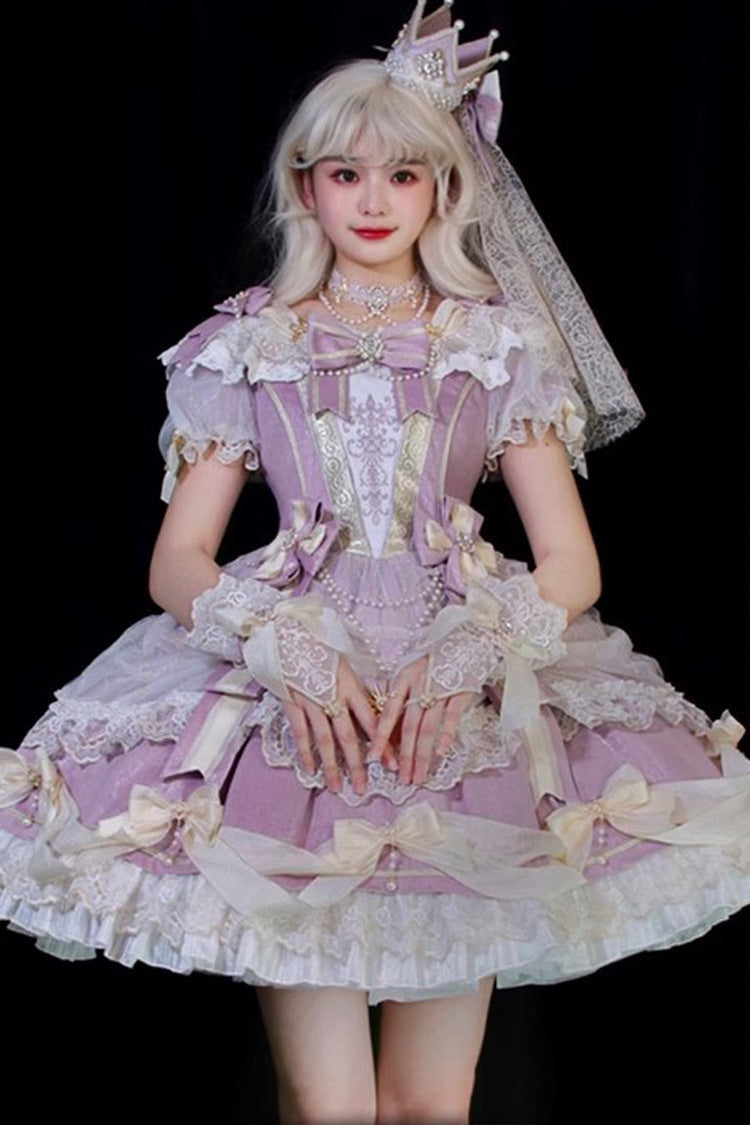Lolita Dress - Girls' Day, Purple, Ruffled, Layered, Sweet Style - main product image