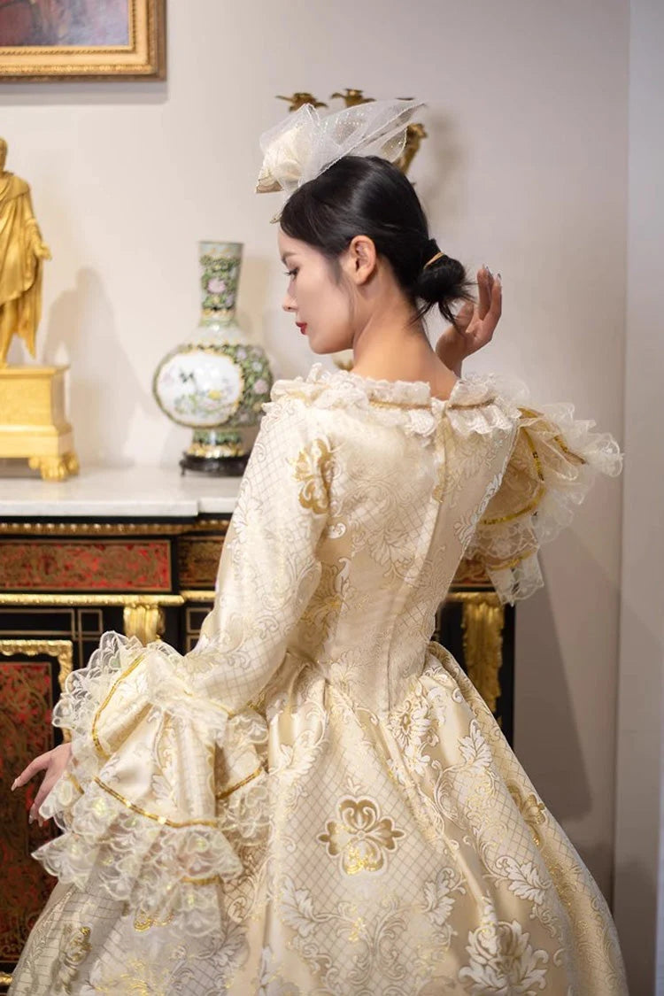 Lolita Dress - Golden Medieval Court, Gold, Embroidered, Victorian Style - additional product view 5