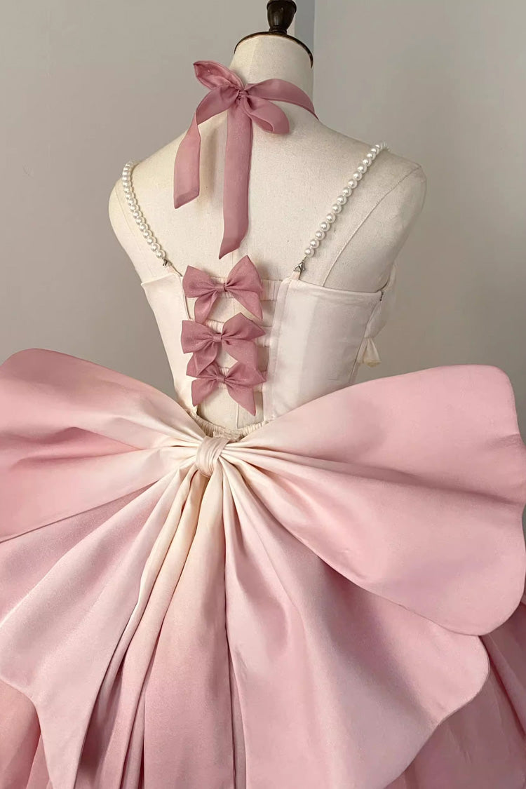 Lolita Dress - Gradient Pink Hanayome Hollow, Pink, Detachable Detail, Bow Detail - additional product view 9