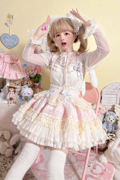 Lolita Dress - Grape Crunchies, 2 Colors, Bow Detail, Lace Trim, Ruffled - additional product view 3