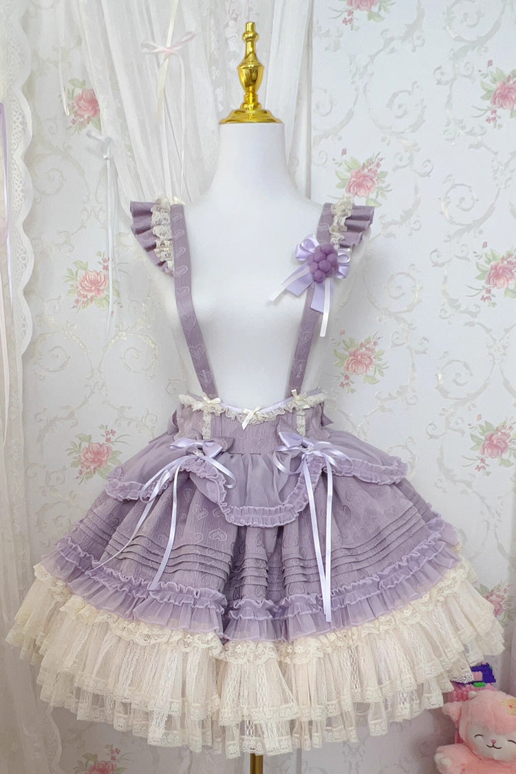 Lolita Dress - Grape Crunchies, 2 Colors, Bow Detail, Lace Trim, Ruffled - additional product view 4