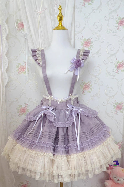 Lolita Dress - Grape Crunchies, 2 Colors, Bow Detail, Lace Trim, Ruffled - additional product view 4
