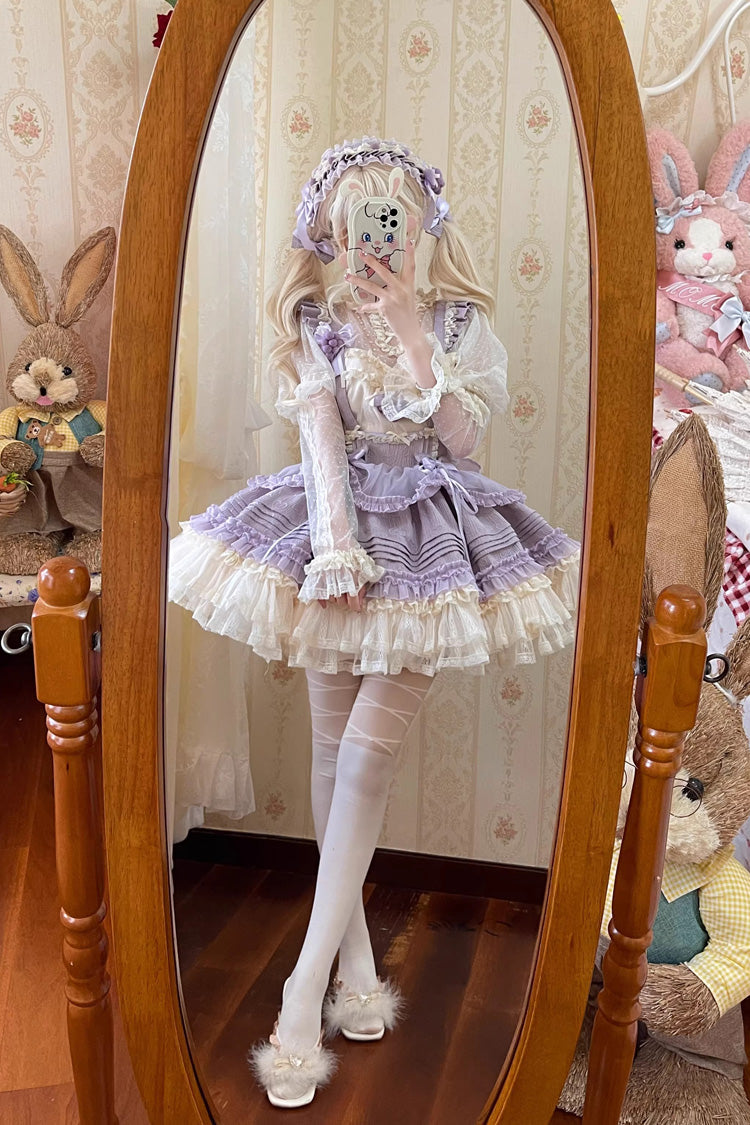 Lolita Dress - Grape Crunchies, 2 Colors, Bow Detail, Lace Trim, Ruffled - additional product view 7