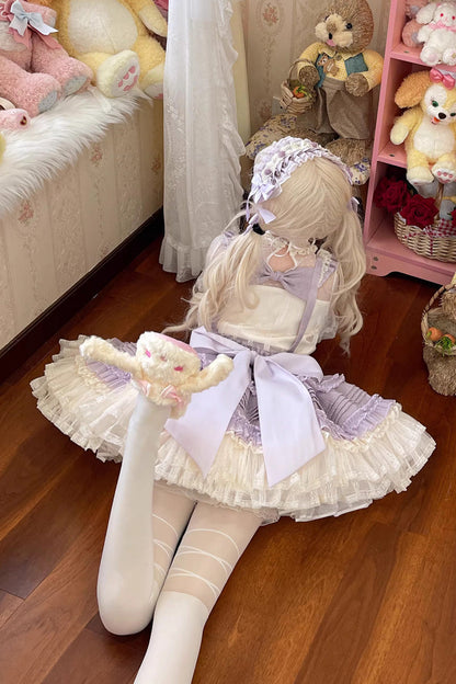 Lolita Dress - Grape Crunchies, 2 Colors, Bow Detail, Lace Trim, Ruffled - additional product view 8