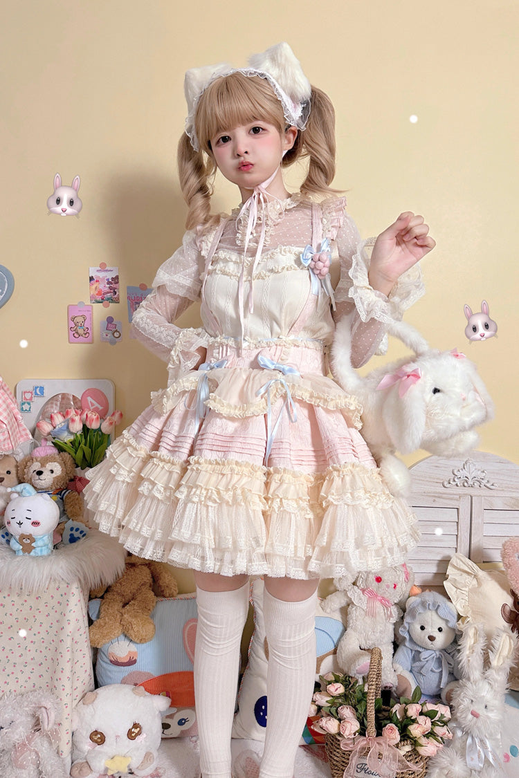 Lolita Dress - Grape Crunchies, 2 Colors, Bow Detail, Lace Trim, Ruffled - main product image