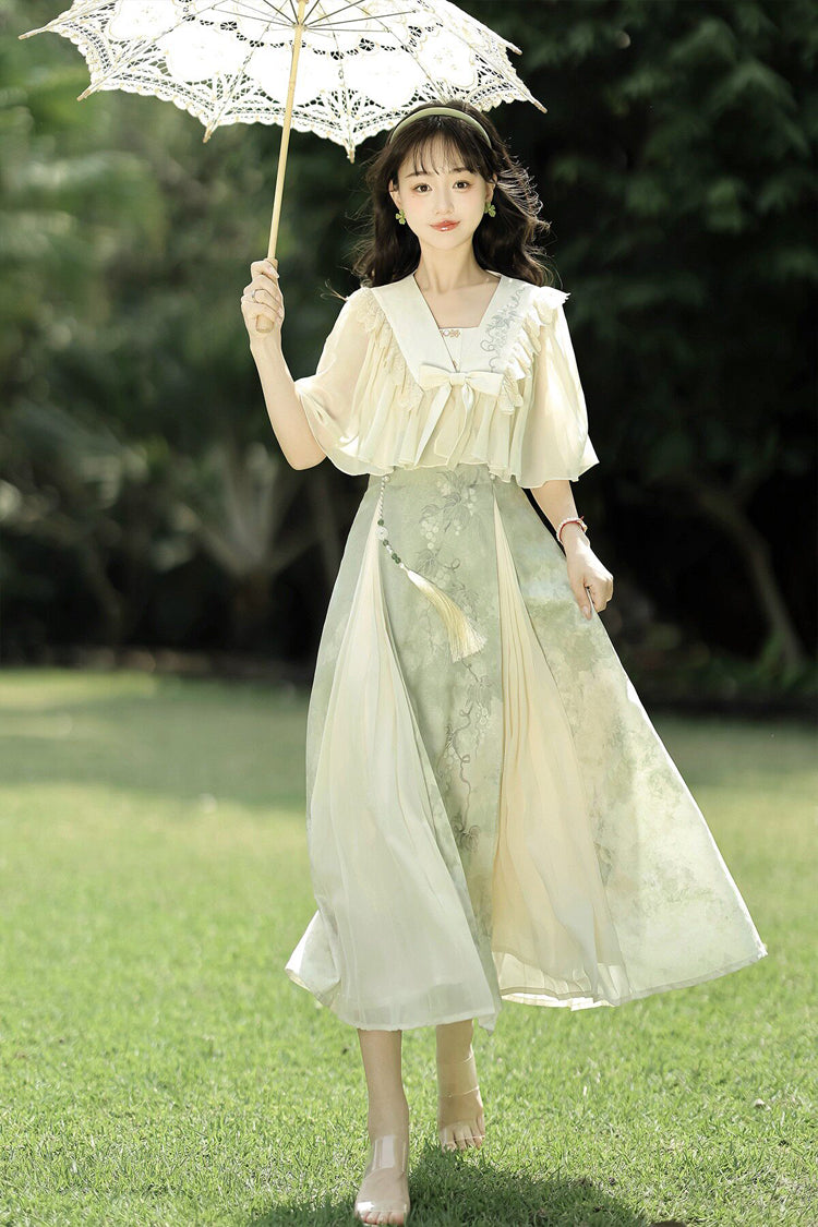 Lolita Dress - Green Grapes, 2 Colors, High Waist, Women's Style, Sweet Style - additional product view 2