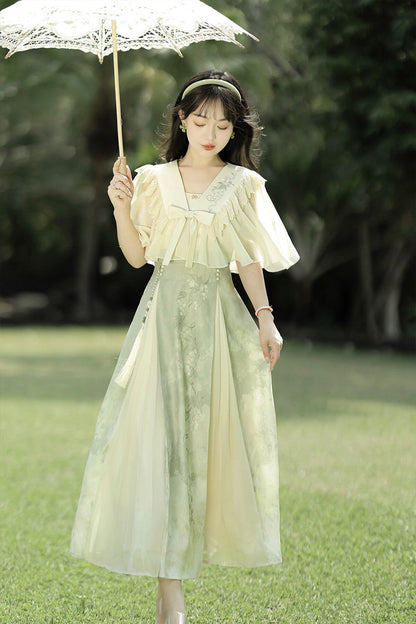 Lolita Dress - Green Grapes, 2 Colors, High Waist, Women's Style, Sweet Style - additional product view 3